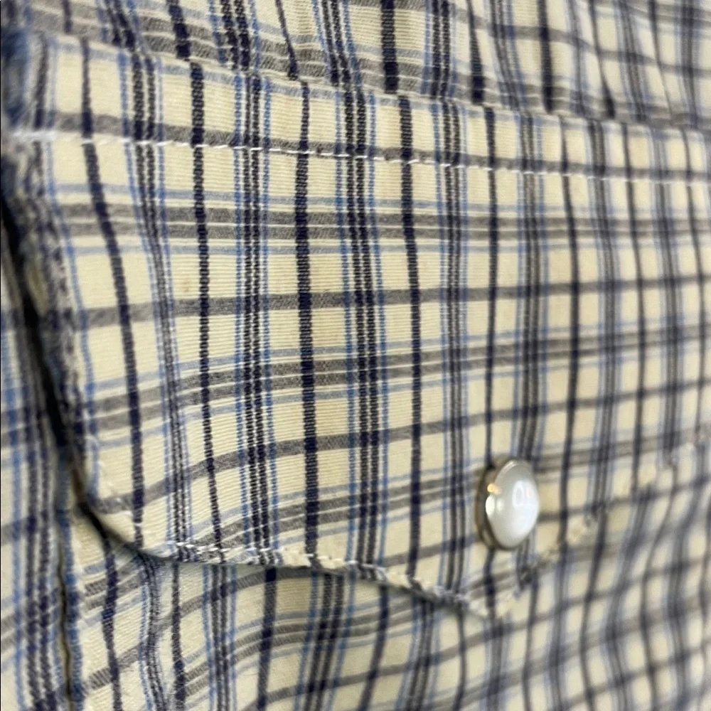 Panhandle Slim Men’s Western Pearl Snap Shirt – Plaid Long Sleeve Size 16 / 35 - Picture 4 of 9